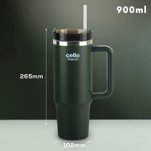 Quench Tumbler Water Bottle with Lid and Straw, 900ml