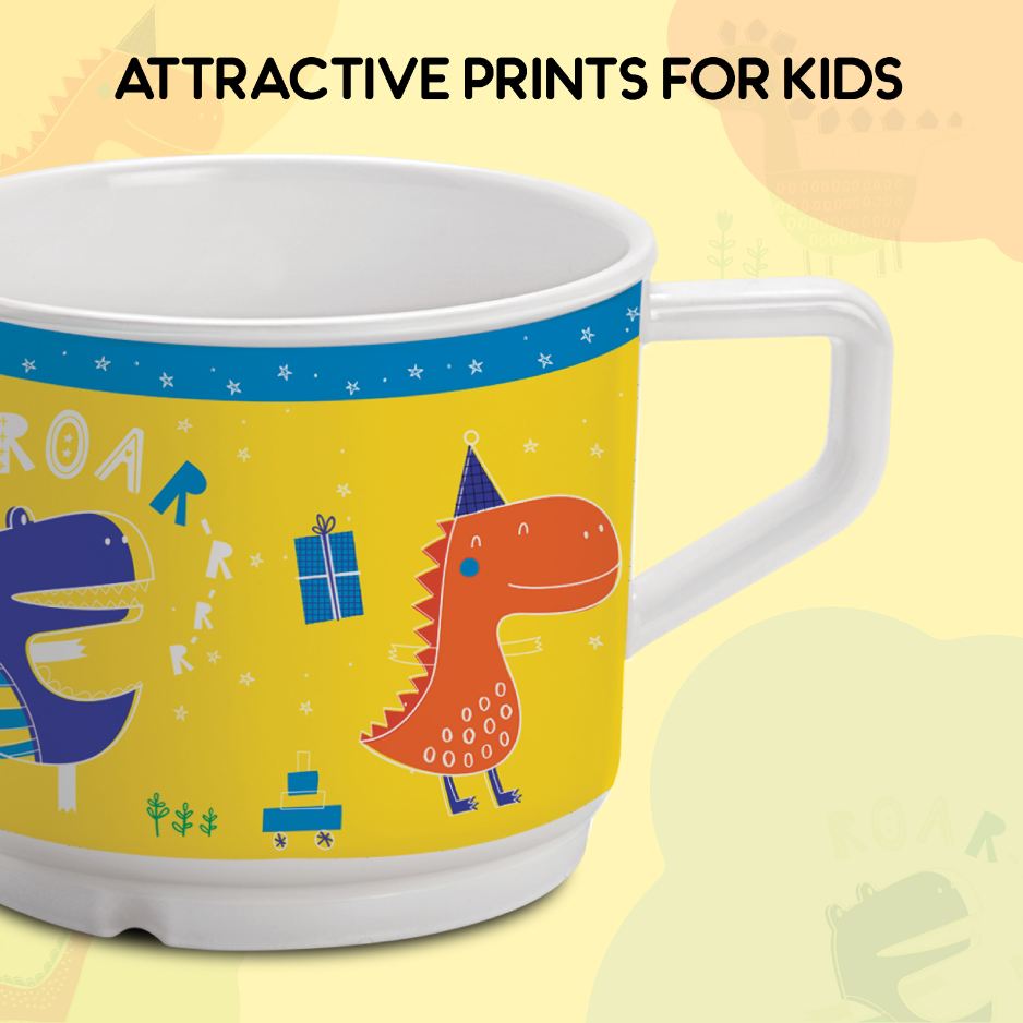 Dino Party  Kids Melamine Meal, Set of 5