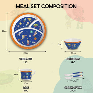 Cosmic Explorer  Kids Melamine Meal, Set of 5