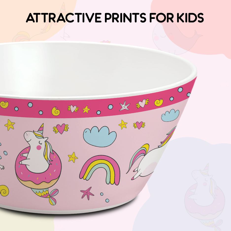 Pink Parade Kids Melamine Meal, Set of 5