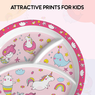 Pink Parade Kids Melamine Meal, Set of 3