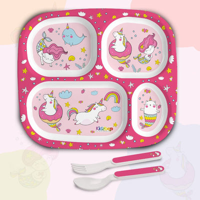 Pink Parade Kids Melamine Meal, Set of 3