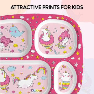 Pink Parade Kids Melamine Meal, Set of 3