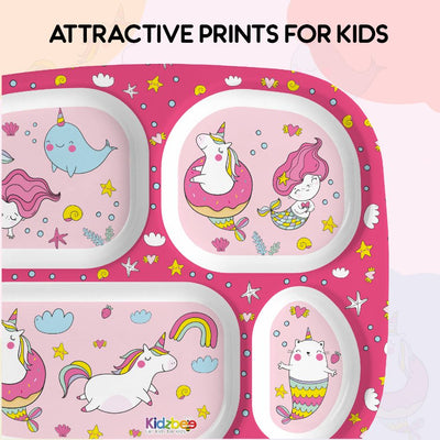 Pink Parade Kids Melamine Meal, Set of 3