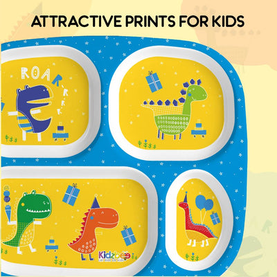Dino Party Kids Melamine Meal, Set of 3