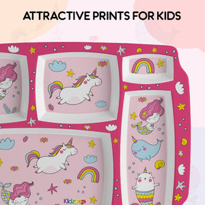 Pink Parade Kids Melamine Meal, Set of 3