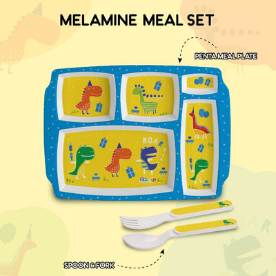 Dino Party Kids Melamine Meal, Set of 3