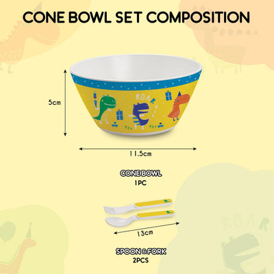 Cone Kids Melamine Bowl, Set of 3