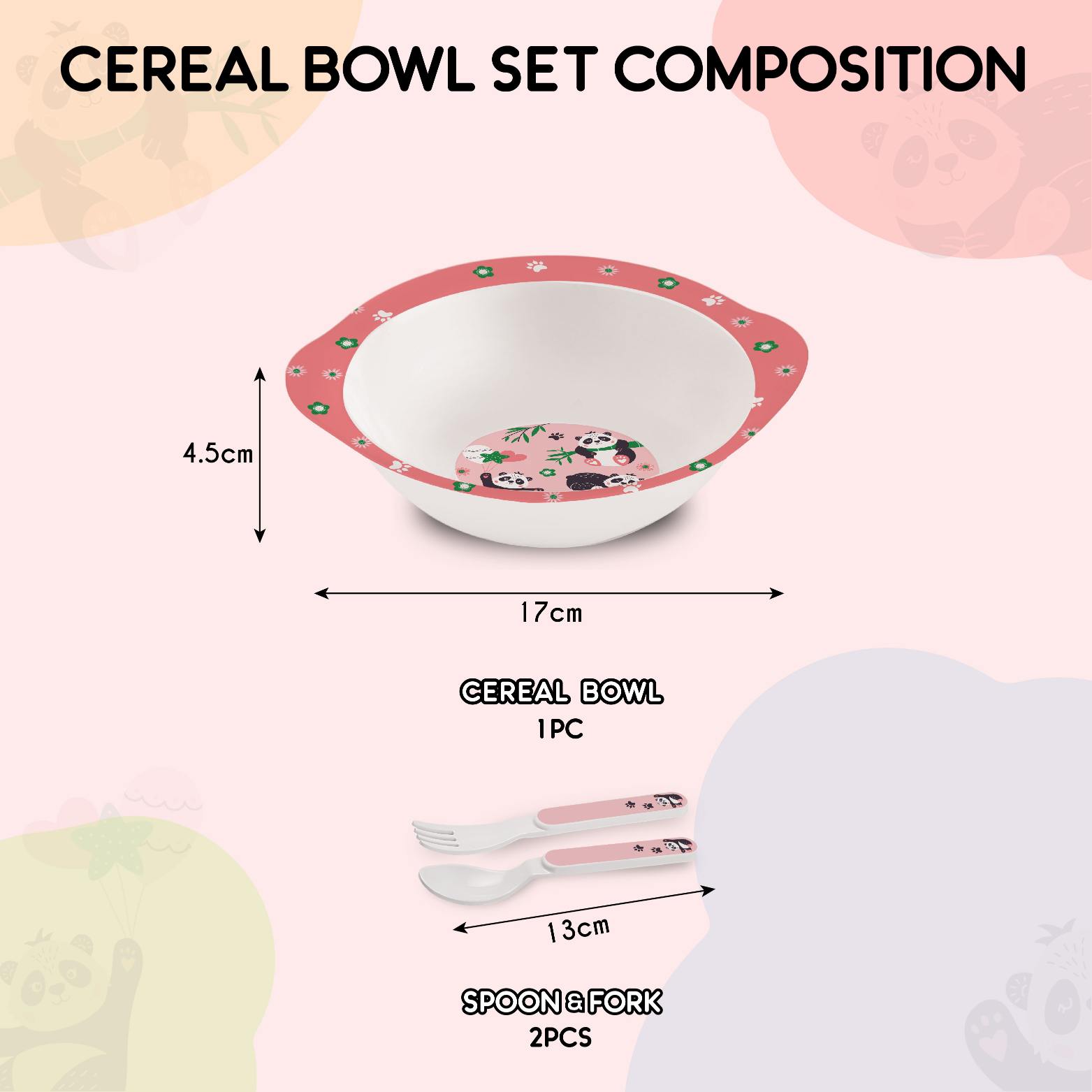 Cereal Kids Melamine Bowl, Set of 3