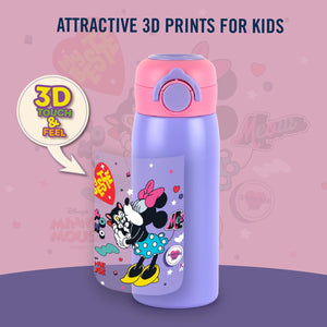 Giggle 3D Touch & Feel Designs One Click Push Thermosteel Flask, 380 ml
