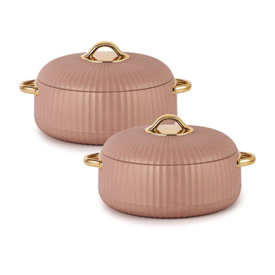 Cello Aurum Luxury Inner Stainless Steel Insulated Casserole Set | Set of 2 Pcs