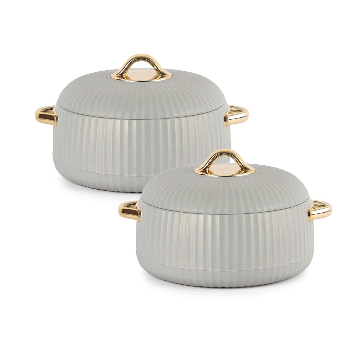 Cello Aurum Luxury Inner Stainless Steel Insulated Casserole Set | Set of 2 Pcs