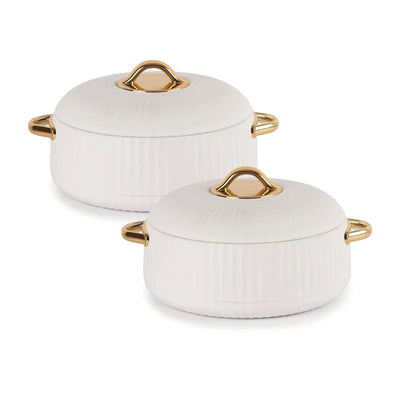 Cello Aurum Luxury Inner Stainless Steel Insulated Casserole Set | Set of 2 Pcs