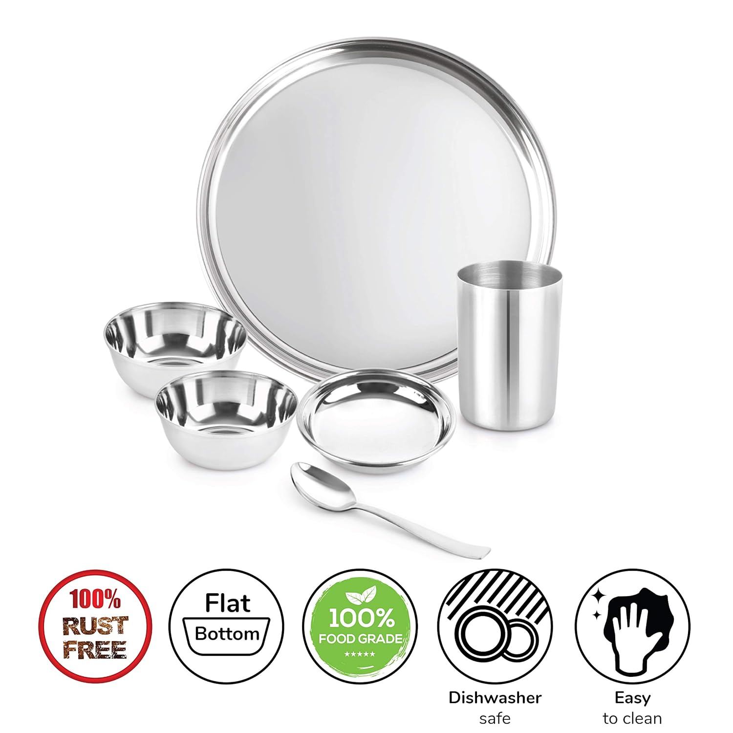 Steelox 6 Pieces Stainless Steel Dinner Set