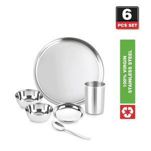 Steelox 6 Pieces Stainless Steel Dinner Set