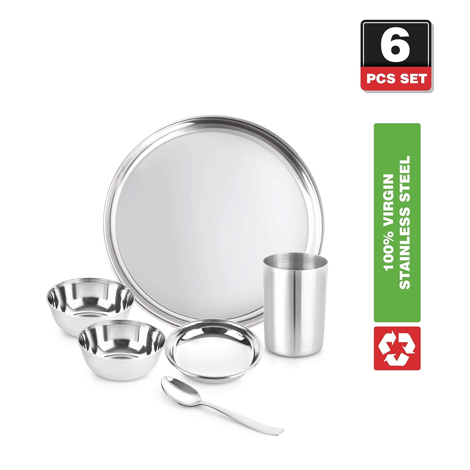 Steelox 6 Pieces Stainless Steel Dinner Set