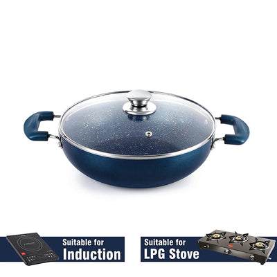 Oxford Induction Base Kadhai With Glass Lid