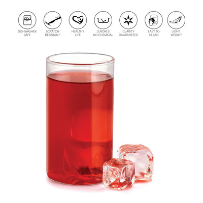 Roma Borosilicate Glass Tumblers, Set of 6