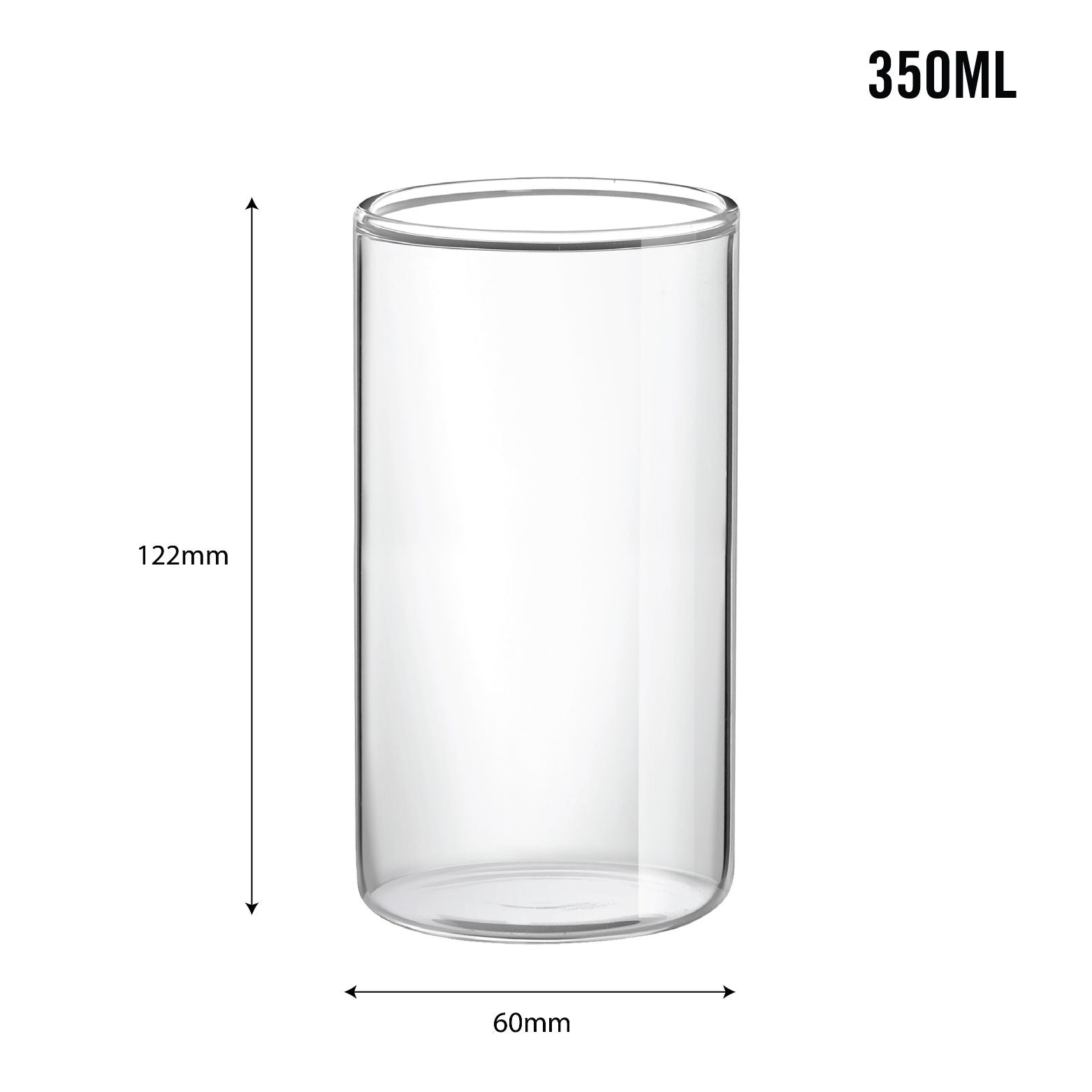 Roma Borosilicate Glass Tumblers, Set of 6