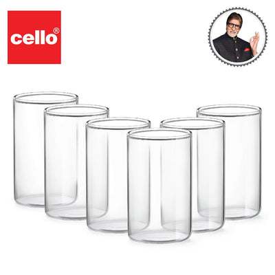 Roma Borosilicate Glass Tumblers, Set of 6