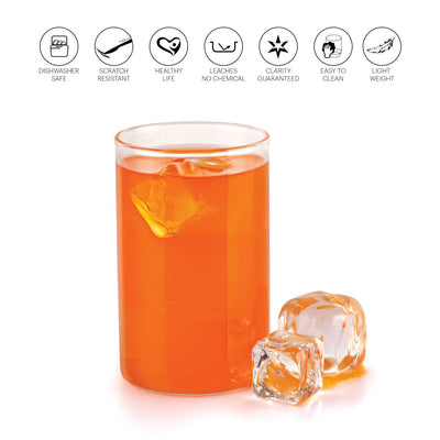 Roma Borosilicate Glass Tumblers, Set of 6