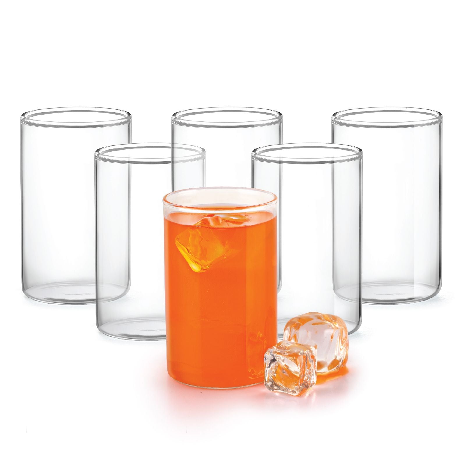 Roma Borosilicate Glass Tumblers, Set of 6