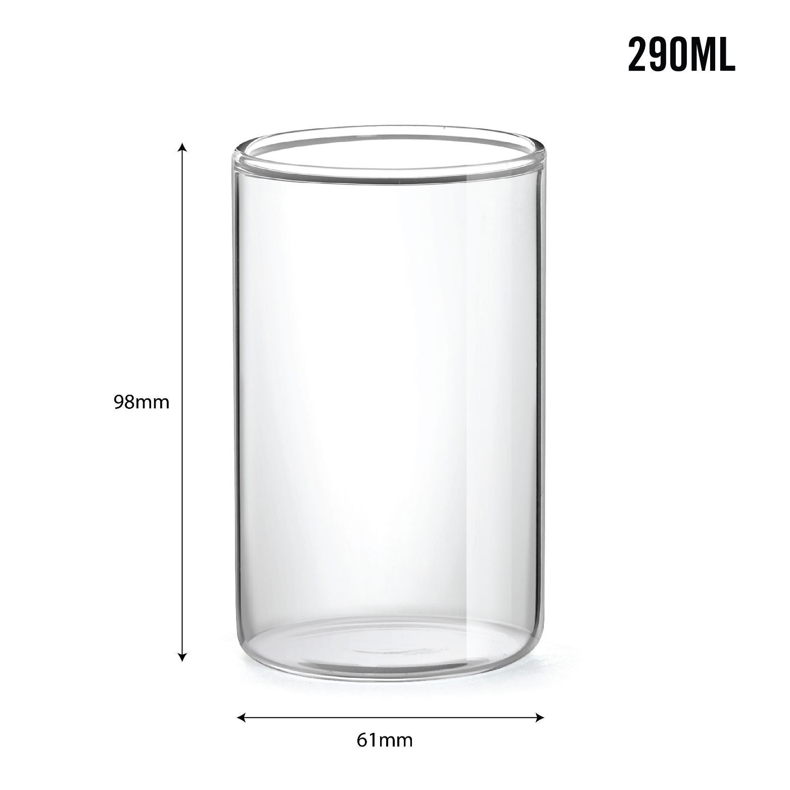 Roma Borosilicate Glass Tumblers, Set of 6