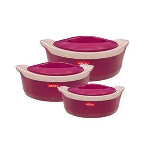 Milton Evoke Insulated Inner Stainless Steel Jr. Casserole Set | Set of 3 Pcs
