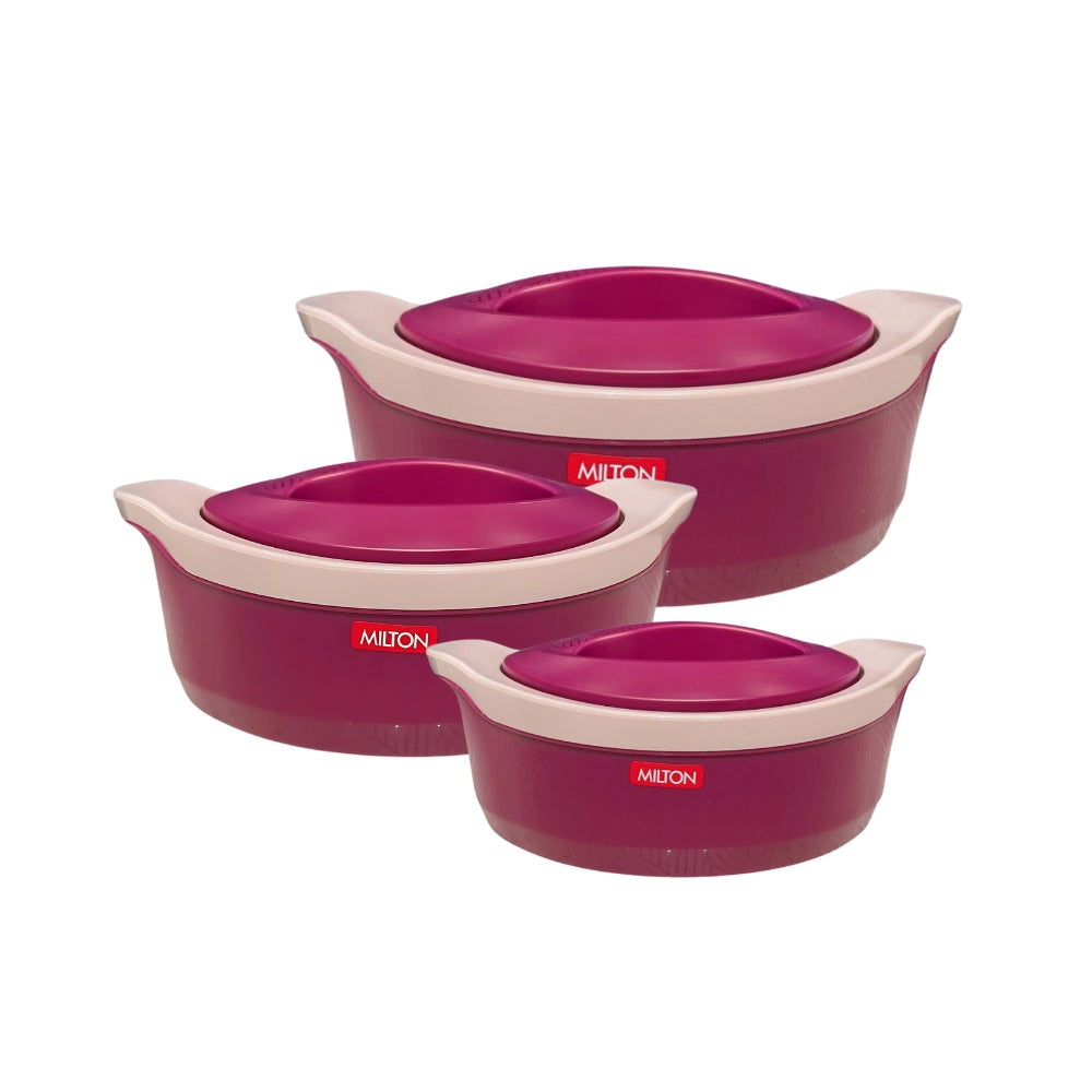 Milton Evoke Insulated Inner Stainless Steel Jr. Casserole Set | Set of 3 Pcs
