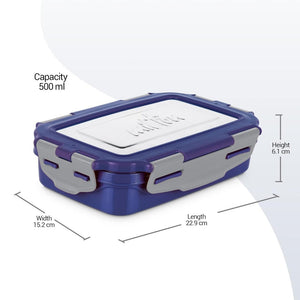 Milton Steely Super Deluxe Insulated Inner Stainless Steel Big Tiffin Box | Set of 2 Pcs