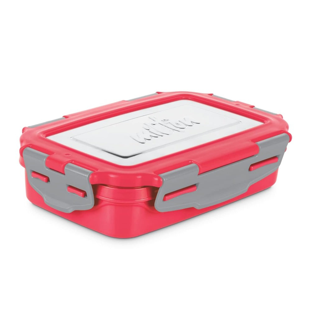 Milton Steely Super Deluxe Insulated Inner Stainless Steel Big Tiffin Box | Set of 2 Pcs