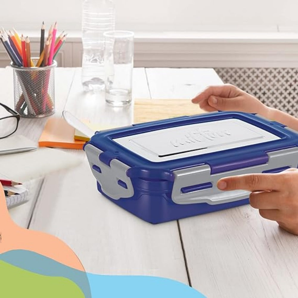 Milton Steely Super Deluxe Insulated Inner Stainless Steel Tiffin Box | Set of 2 Pcs