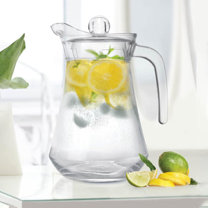 Treo by Milton Conical Fresh 1300 Glass Jug with Lid and Handle | Transparent | 1 Piece