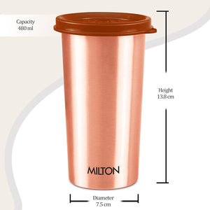 Milton Copper Drinking Water Tumbler with Lid | 1 Pc