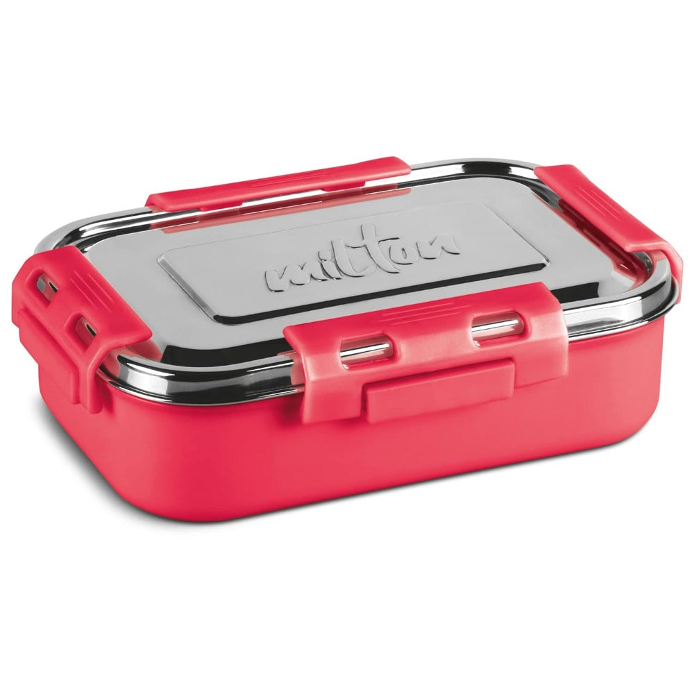 Milton Steel Flat Insulated Inner Stainless Steel Tiffin Box With Inner Container | Set of 2 Pcs