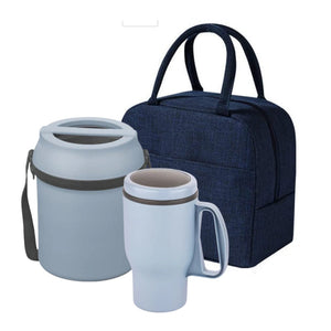 Asian Wonder Meal Travel Combo - Wonder Meal Executive tiffin + Champion Handy Flask + Bag | Set of 3 Pcs