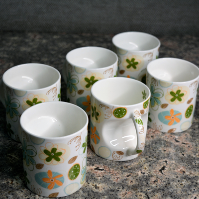 NAVRATRI COMBO #1 - Prestige Coffee Maker + Oasis Coffee Mug Flair Set of 6