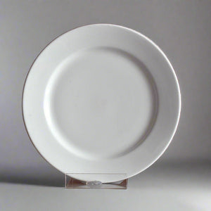 Clay Craft Ceramic Basic Dinner Plate Georgian | White | Set of 4 Pc