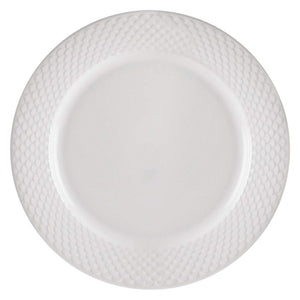 Clay Craft Ceramic Basic Dinner Plate Ripple | White | 1 Pc