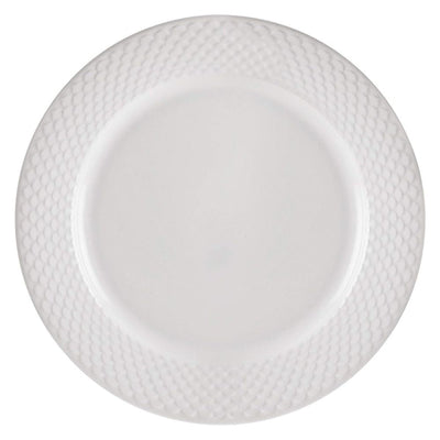 Clay Craft Ceramic Basic Dinner Plate Ripple | White | 1 Pc