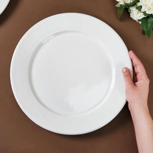 Clay Craft Ceramic Basic Quarter Plate Georgian  | White | Set of 4 Pcs