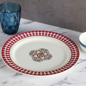 India Circus Ceramic Floral Fountain Dinner Plate | 1 Pc