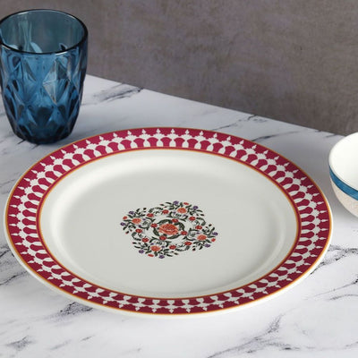 India Circus Ceramic Floral Fountain Dinner Plate | 1 Pc