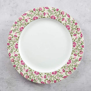 India Circus Ceramic Rose Mallow Moscheutos Dinner Plate | 1 Pc