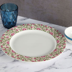 India Circus Ceramic Rose Mallow Moscheutos Dinner Plate | 1 Pc