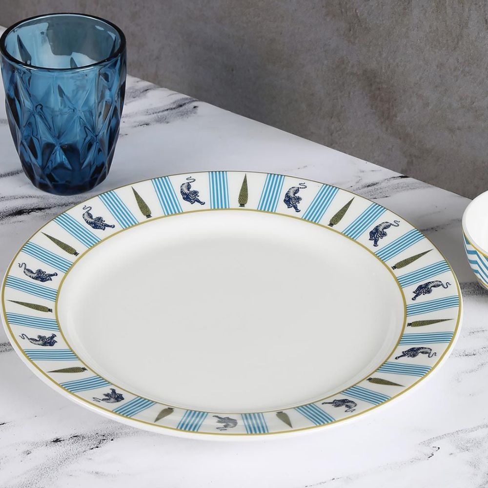 India Circus Ceramic Mystical Gardens Dinner Plate | 1 Pc