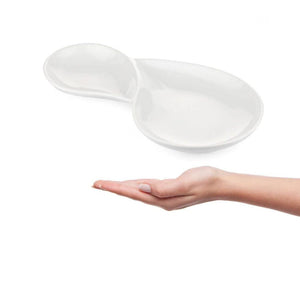 Clay Craft ceramic Basic Platter Capsule | White | 1 Pc