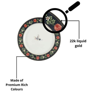 India Circus Gruidae's Trance Dinner Set | Premium 22K Liquid Gold | Set of 20 Pcs