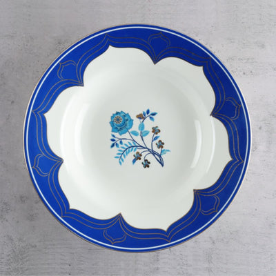India Circus Botanical Elegance Pasta Plate Set | Premium 22K Liquid Gold | Set of 2 Pcs