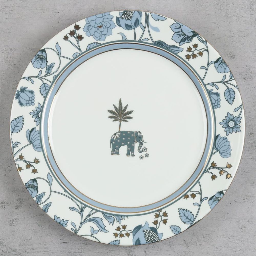 India Circus Gardenia Dreams Dinner Set  | Premium 22K Liquid Gold | Set of 20 Pcs